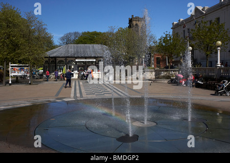 diana fountain and town gardens cafe lord street southport merseyside england uk Stock Photo