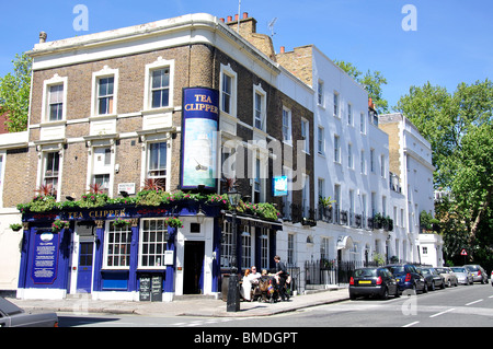 Tea Clipper Pub, Montpelier Street, Knightsbridge, Royal Borough of Kensington and Chelsea, London, England, United Kingdom Stock Photo