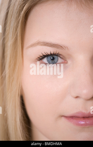 Close-Up of Woman's Face Stock Photo