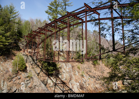 Remnants of the “Pumpkin Seed Bridge” at Livermore Falls in Campton ...