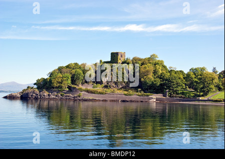 Dunollie Castle ruin at the entrance to Oban Bay and harbour in Argyll and Bute Scotland Stock Photo