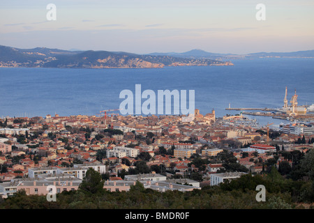 Overview of the coastal city of La Ciotat near Marseille Stock Photo