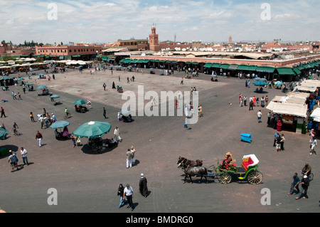 Marrakech,food stalls in Jemaa el Fna square Stock Photo