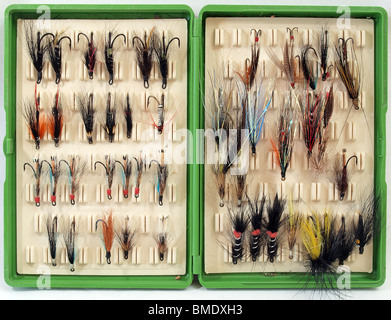 Fishing flies Stock Photo