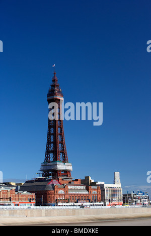 Blackpool tower and seafront lancashire england uk Stock Photo