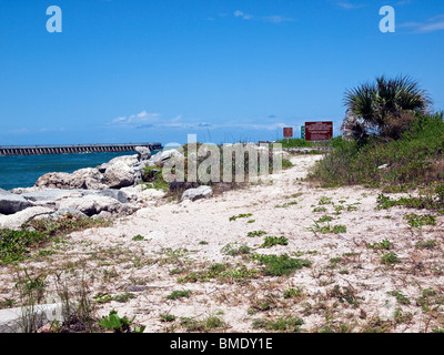 Sebastian inlet on the Atlantic coast of Florida Stock Photo