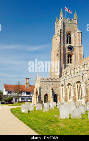 The 15th Century church of St Mary in Stoke-by-Nayland in Suffolk, England Stock Photo
