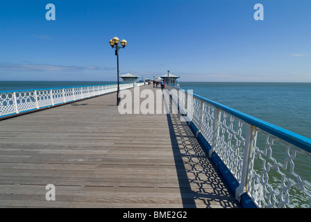 Walking on Llandudno pier Gwynedd North Wales UK GB EU Europe Stock Photo