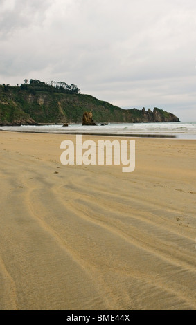 'Las Aguilas' Beach in Asturias, Spain Stock Photo