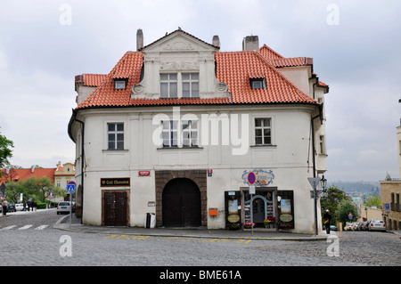Souvenir shop and cafe,   Prague, Czech Republic, East Europe Stock Photo