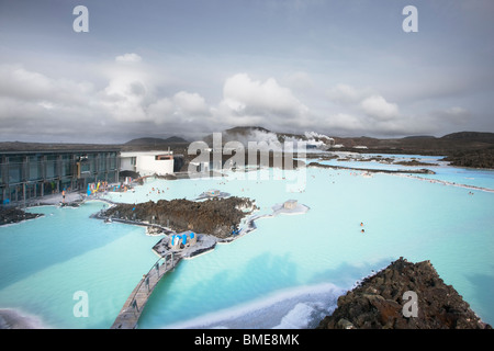 View of blue lagoon geothermal spa Stock Photo