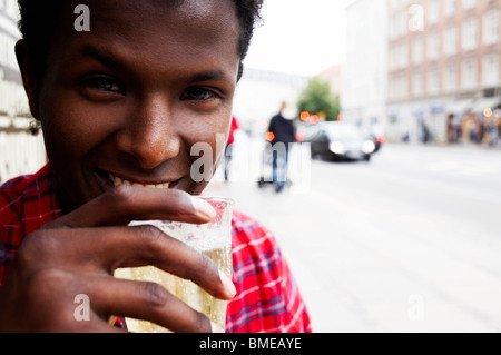 Man drinking coffee Stock Photo