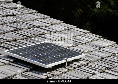 Europe, Austria, Solar panel on roof top Stock Photo