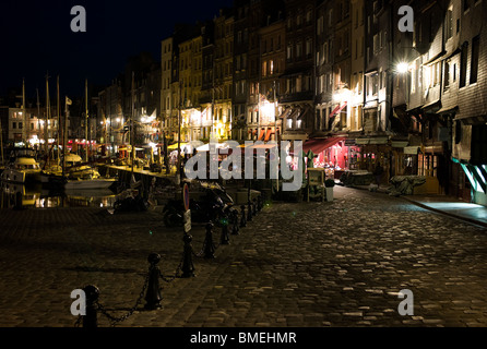 NIGHTSCAPES HONFLEUR, FRANCE Stock Photo