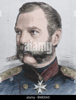 Alexander II (1818-1881). Tsar of Russia (1855-1881). Engraving. Stock Photo