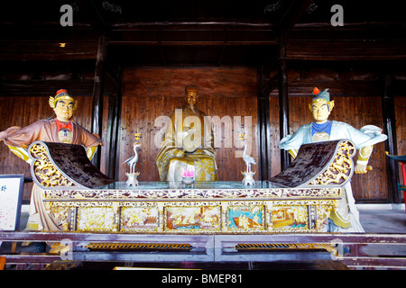 Statue of Zhuge Liang, Ancestral Shrine Of Zhuge Liang, Zhuge Bagua Village, Jinhua City, Zhejiang Province, China Stock Photo
