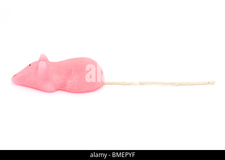 pink sugar mouse isolated on a white background Stock Photo