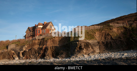 House by the sea at Westward Ho Stock Photo