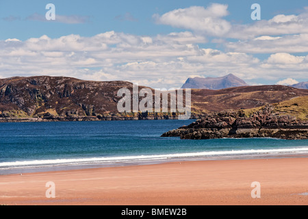 Beach at Mellanguan beside Loch Ewe, Wester Ross, Highland, Scotland, UK. Stock Photo