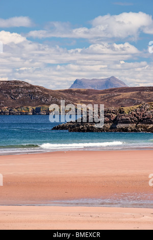 Beach at Mellanguan beside Loch Ewe, Wester Ross, Highland, Scotland, UK. Stock Photo