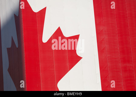 Canadian Flag on a building corner for background Stock Photo