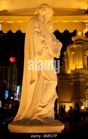 Wangfujing Cathedral on Christmas Eve, Wangfujing Street, Beijing, China Stock Photo