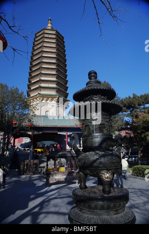 Sarira Pagoda, Temple Of Divine Light, Badachu Park, Beijing, China Stock Photo