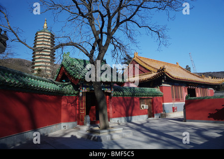 Temple Of Divine Light, Badachu Park, Beijing, China Stock Photo