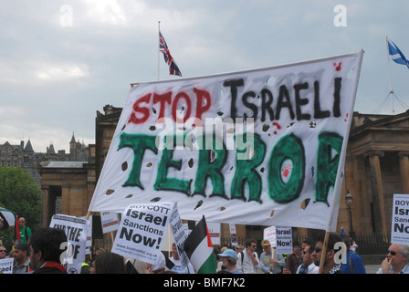 Anti Israeli protests in Edinburgh following the attack on an aid flotilla attempting to reach Gaza. Stock Photo
