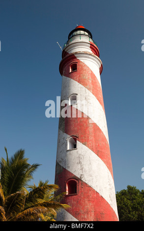 India, Kerala, Kollam, Lighthouse exterior Stock Photo