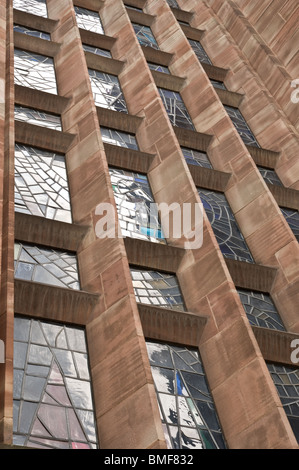 New Coventry Cathedral stained glass window - external view Stock Photo