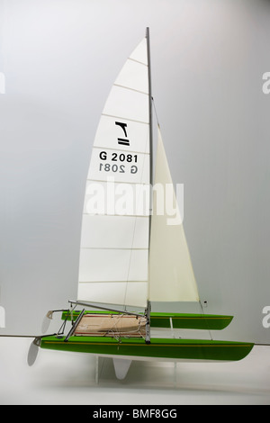 Maquette of a 470er Tornado racing Sailboat Stock Photo