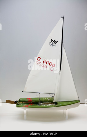 Scale model of a Soling racing Sailboat Stock Photo