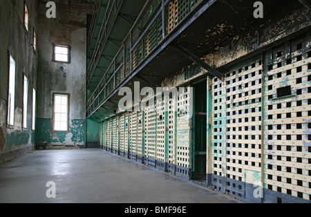 A Cellblock at the old Idaho Penitentiary in Boise, Idaho Stock Photo