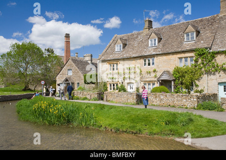 Lower Slaughter village, Cotswolds, Gloucestershire Stock Photo