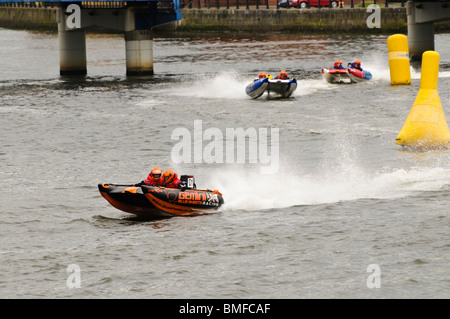 Zapcat racing, River Lagan, Belfast, June 2010 Stock Photo