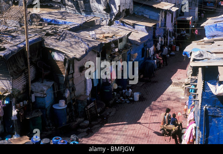 Slums in Mumbai India Stock Photo