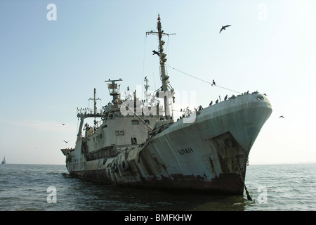 Ship aground, Atlantic ocean, Namibia Stock Photo