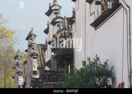 Detail of Hui style architecture from Ming Dynasty, Hengdian World Studios, Zhejiang Province, China Stock Photo