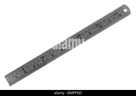 Ruler, metal ruler Stock Photo