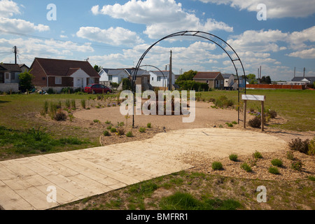 homes in Jaywick Sands, Essex, UK Stock Photo