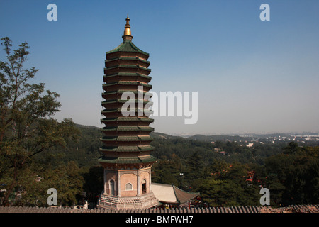 Sarira Pagoda, Temple Of Divine Light, Badachu Park, Beijing, China Stock Photo