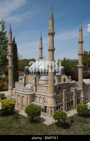 Turkey Antalya - scale model architecture at Minicity. Selimiye Mosque Stock Photo