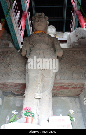 Statue of Buddha, Jinci Temple, Taiyuan, Shanxi Province, China Stock Photo