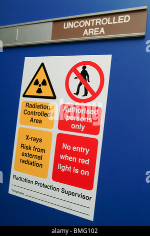 Controlled X-Ray Area Sign in a Hospital in the UK Stock Photo - Alamy