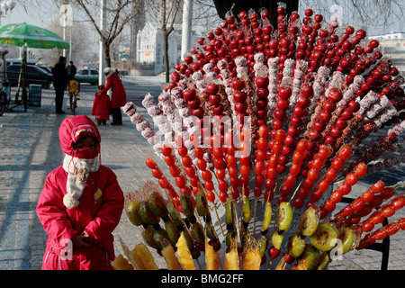 Traditional snack Tanghulu, Jilin, Jilin Province, China Stock Photo