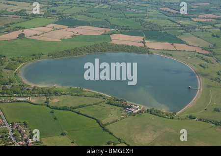 aerial photograph of Arlington reservoir, East Sussex, England Stock Photo