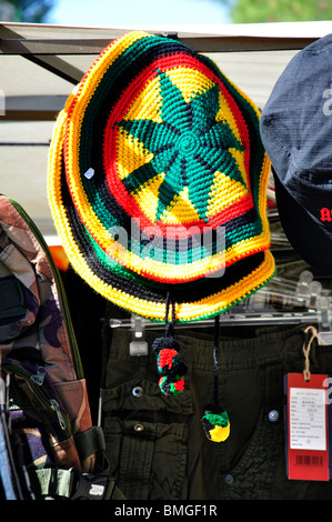 Hippie hat, The Hippy Market, Punta Arabi, Es Cana, Ibiza, Balearic Islands, Spain Stock Photo