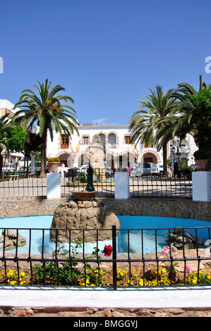 Placa d'Espanya, Santa Eularia des Riu, Ibiza, Balearic Islands, Spain Stock Photo