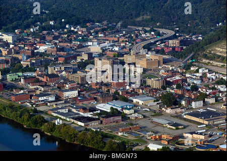 above view above Wheeling West Virginia Ohio river Stock Photo